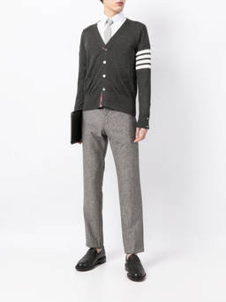 Thom Browne - Grey Wool Cardigan