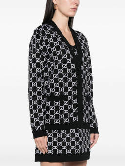 Gucci - Black Gg Supreme Wool Cardigan (M)