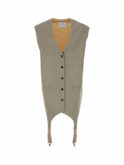Moschino - Light Beige V-Neck Waistcoat