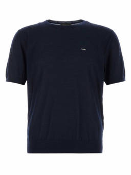 PRADA - Navy Blue Logo Sweater