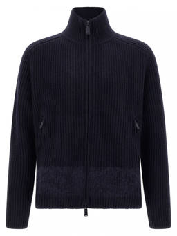 Dsquared2 - Blue Carded Wool Insert Cardigan