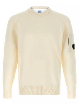 C.P. Company - White Lens Sweater