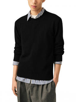 AMI Paris - Black Regular Crew Neck Sweater