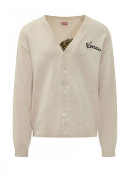 Kenzo - Light Beige V Neck Cardigan