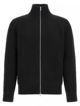MM6 Maison Margiela - Black Zip-Up Sweater