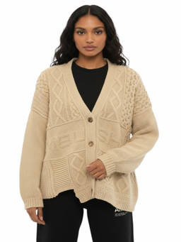 Ambush - Beige Knitted V Neck Cardigan