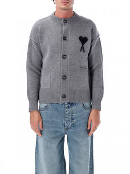 AMI Paris - Grey Full Sleeves Cardigan