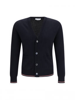 Thom Browne - Dark Navy Knitted Cardigan