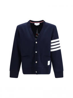Thom Browne - Navy Blue Stripes Cardigan