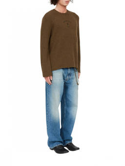 MM6 Maison Margiela - Khaki Crew Neck Sweater