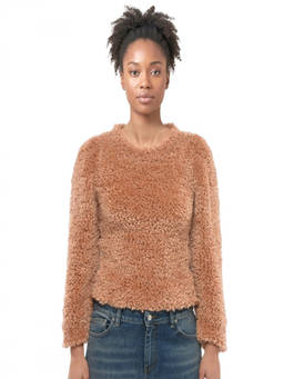 Stella McCartney - Brown Textured Crew Neck Sweater