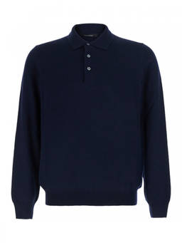 Tagliatore - Navy Blue Polo Sweater (XL)