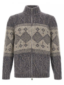 Brunello Cucinelli - Grey Turtle Neck Sweater