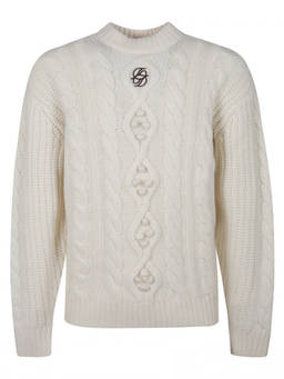 Drole De Monsieur - White Logo Sweater (M)