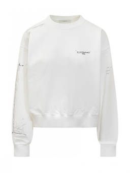 Givenchy - White Logo Crew Neck Sweater