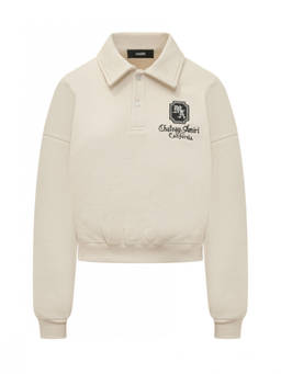 Amiri - Beige Embroidered Shirt Collar Sweater