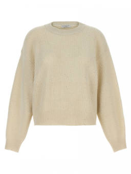 Brunello Cucinelli - Beige Sequin Sweater