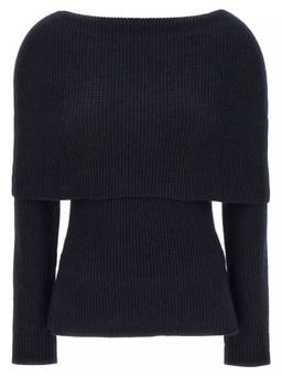 Fabiana Filippi - Blue Soft Neckline Sweater