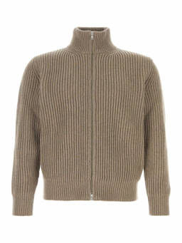 MM6 Maison Margiela - Beige Zip-Up Cardigan