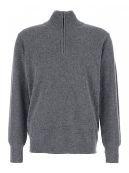 Roberto Collina - Grey High Neck Sweater