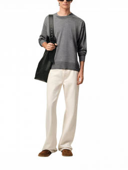 AMI Paris - Grey Crew Neck Logo Sweater
