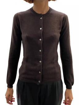La Rose - Brown Cashmere Cardigan