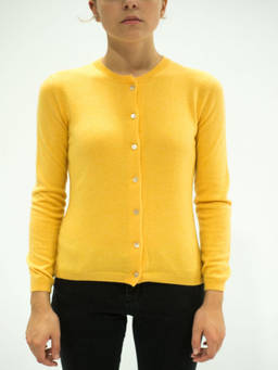 La Rose - Yellow Cashmere Cardigan