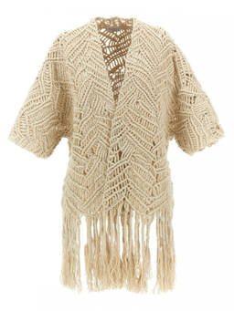 Brunello Cucinelli - Beige Opera Dazzling Macrama Cardigan (M)