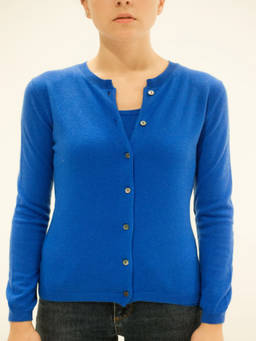 La Rose - Blue Cashmere Cardigan