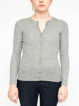 La Rose - Grey Cashmere Cardigan