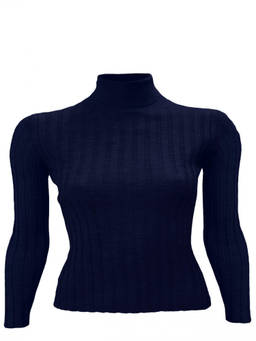 La Rose - Blue Turtleneck Pullover