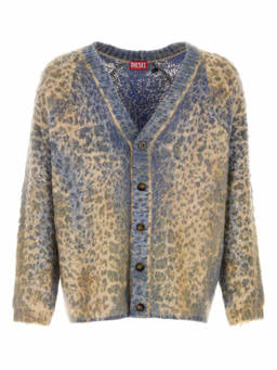 Diesel - Multi Colour Printed Cotton Blend Cardigan