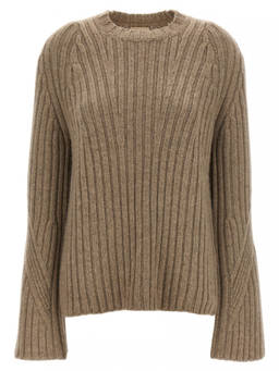 KHAITE - Beige Crewneck Sweater