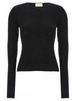 Magda Butrym - Black Round Neckline Sweater