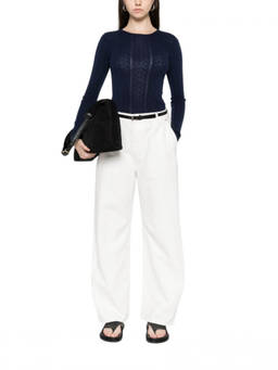 HERSKIND - Blue Knitted Round Neck Sweater (S)