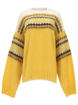 Ganni - Yellow Crew Neck Sweater (M)
