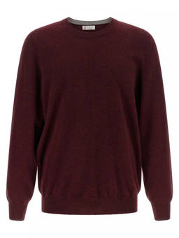 Brunello Cucinelli - Red Crew Neck Sweater
