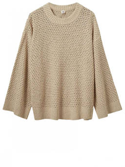 The Garment - Beige Knitted Round Neck Sweater (S)