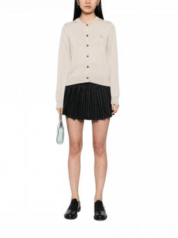 Maison Kitsune - Beige Baby Fox Wool Cardigan