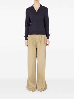 Maison Margiela - Navy Blue Wool V-Necked Cardigan (L)
