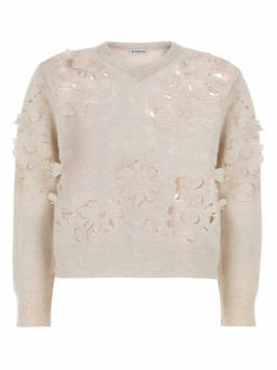 Burberry - Beige Cutout Daisy Sweater