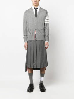 Thom Browne - Grey Wool Cardigan