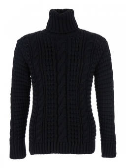 Moncler - Black Knitted Turtle Neck Sweater