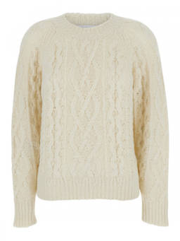 Isabel Marant - White Knitted Crew Neck Sweater (M)