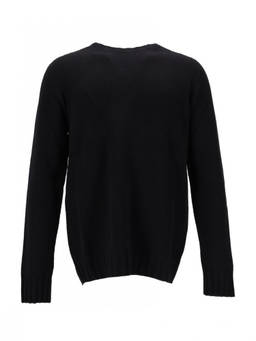 La Rose - Black Crew Neck Sweaters