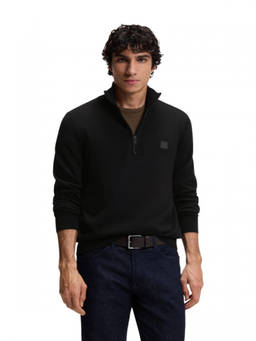 Boss - Black Mock Collar Sweater