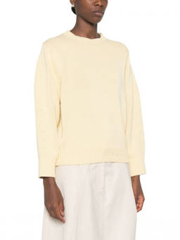 Toteme - Beige Knitted Crew Neck Sweater