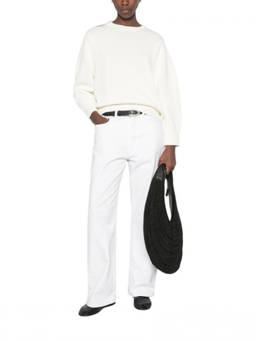 Toteme - White Knitted Crew Neck Sweater (XS)
