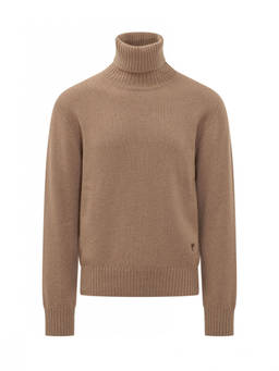 AMI Paris - Light Brown Knitted Sweater