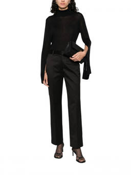 Toteme - Black Solid Turtle Neck Sweater